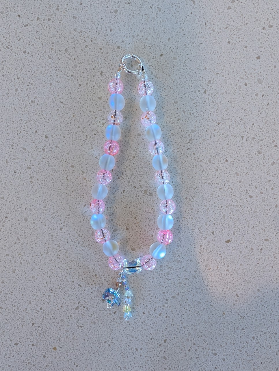 Crystal Opaline Phone Strap Charm