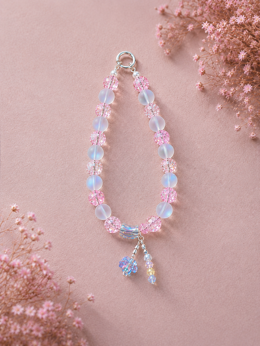 Crystal Opaline Phone Strap Charm